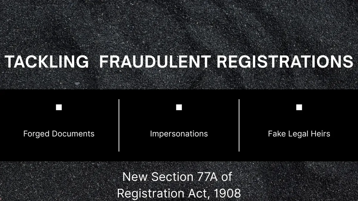 New Section 77A of the Registration Act